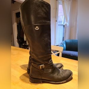 Frye black knee high flat riding boots - Size 6